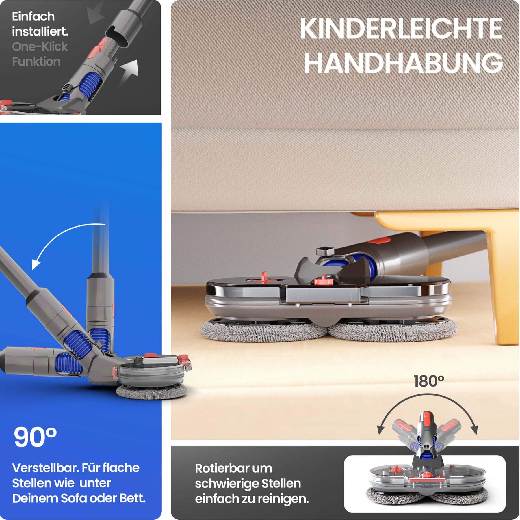 Elektrischer Wischaufsatz passend für Dyson - Secret Sale